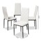 Baxton Studio Blaise Modern White Faux Leather Upholstered Dining Chair, PK4 146-8783 - alternate 5